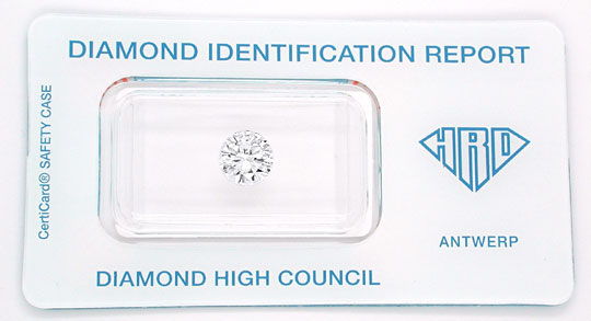 Foto 1 - Diamant HRD Brillant 1,26ct Lupenrein River VG, Diamond, D5544