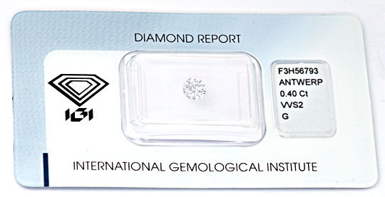 Foto 1 - Diamant, IGI!!!, Brillant 0,40ct Top Wesselton G, D5673