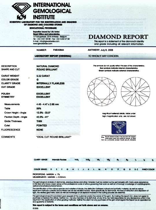 Foto 9 - Diamant 0,32ct IGI, Lupenrein G, 3 Mal Excellent, D5860