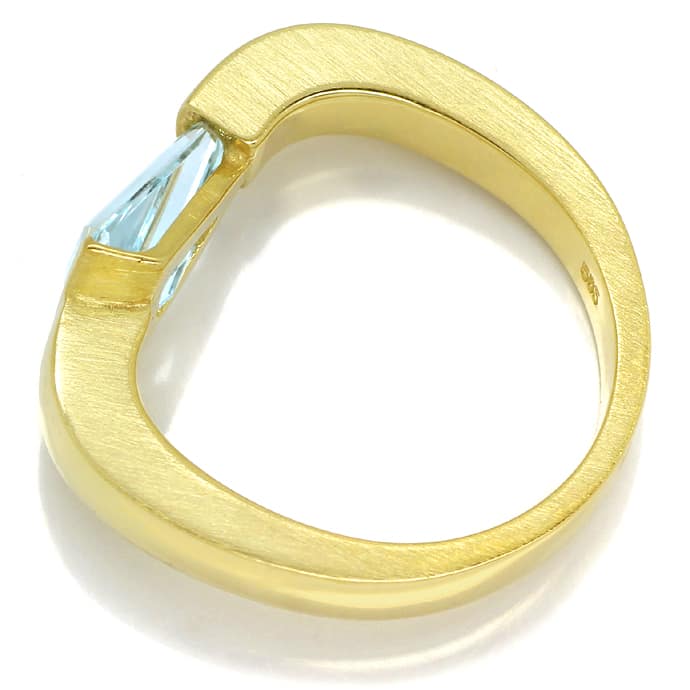 Foto 3 - Sensationeller Design-Ring mit 2,1ct Triangel Aquamarin, R8967