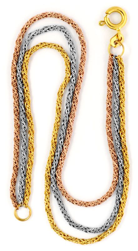 Foto 2 - 3 reihiges Armband, Gelbgold - Weißgold - Rotgold! Neu, S0853